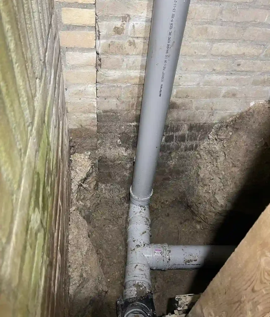 Drain aangesloten op hemelwaterafvoer